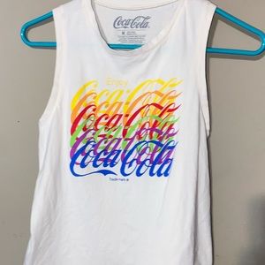 Womens coke cola Logo tank top size medium